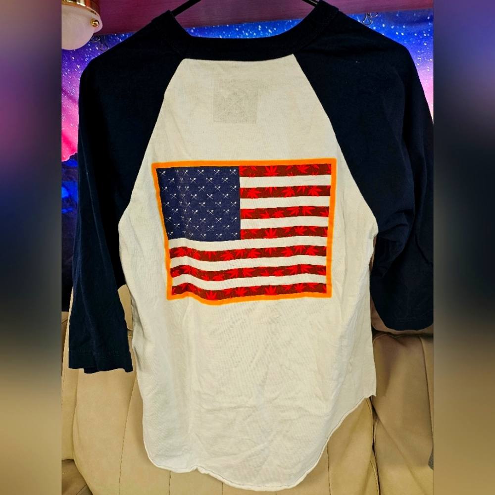 American Flag Cannabis Leaves Flowers Homegrown Outiftters Limited Edition 4th